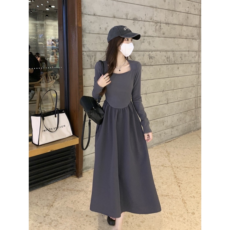 Đầm Dài Tay Dáng Ôm Thời Trang Hàn Quốc Dành Cho Nữ