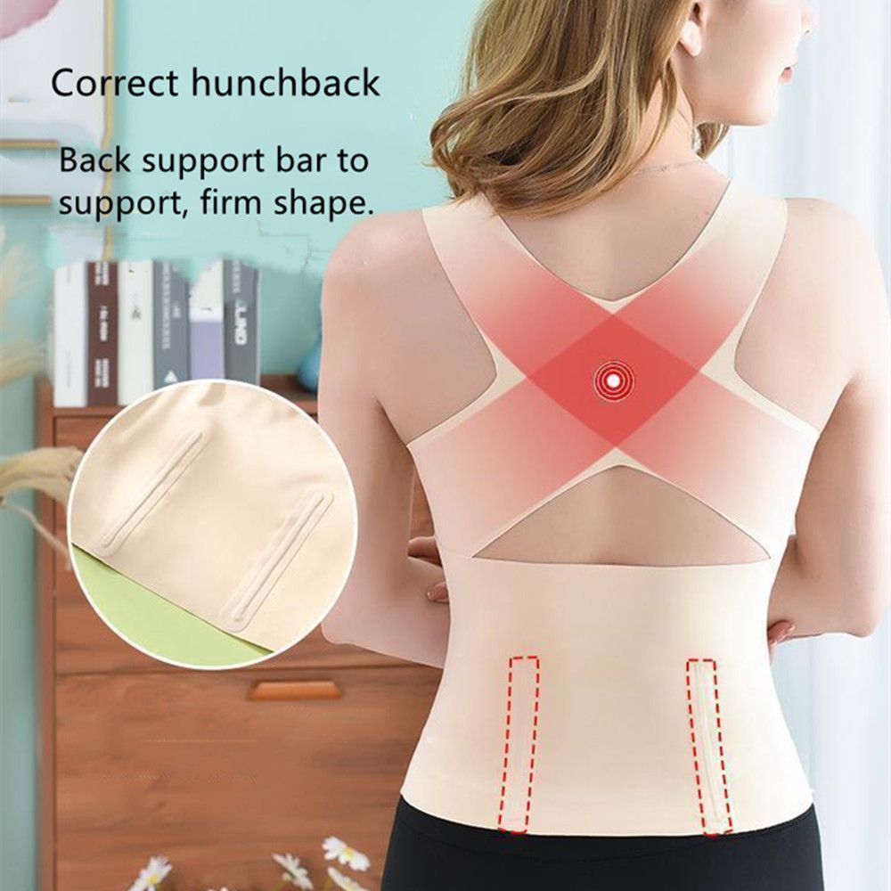 Áo nịt ngực phối dây chéo không gọng giảm mỡ làm thon gọn vùng bụng có đệm ngực nhiều màu tùy chọn cho nữ
