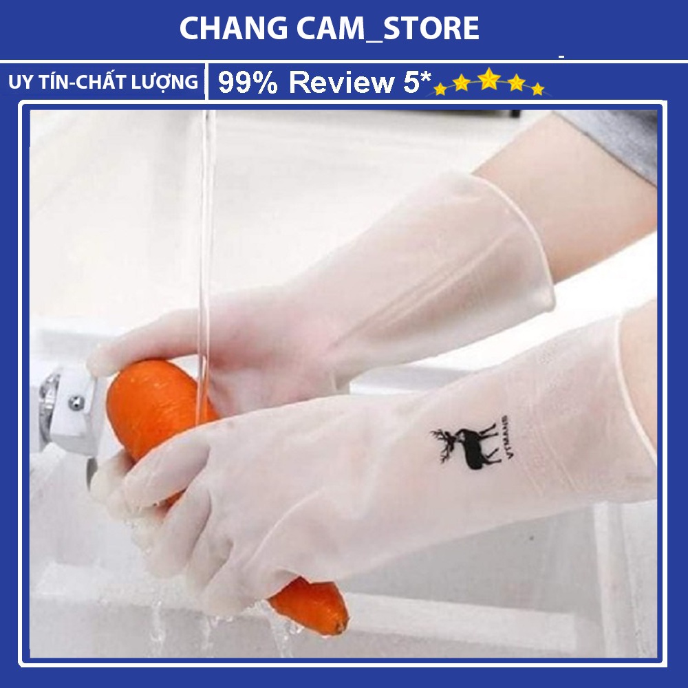 Găng tay rửa chén bát cao su siêu dai, siêu bền, tiện ích