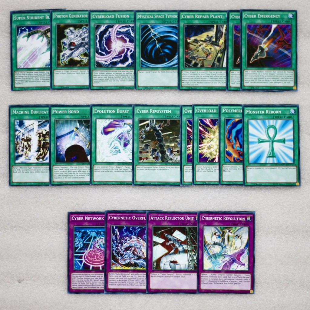 Bài Yugioh ❤️FREESHIP❤️ Thẻ bài Yugioh Cyber Dragon Kaiser Ryo deck 54 lá