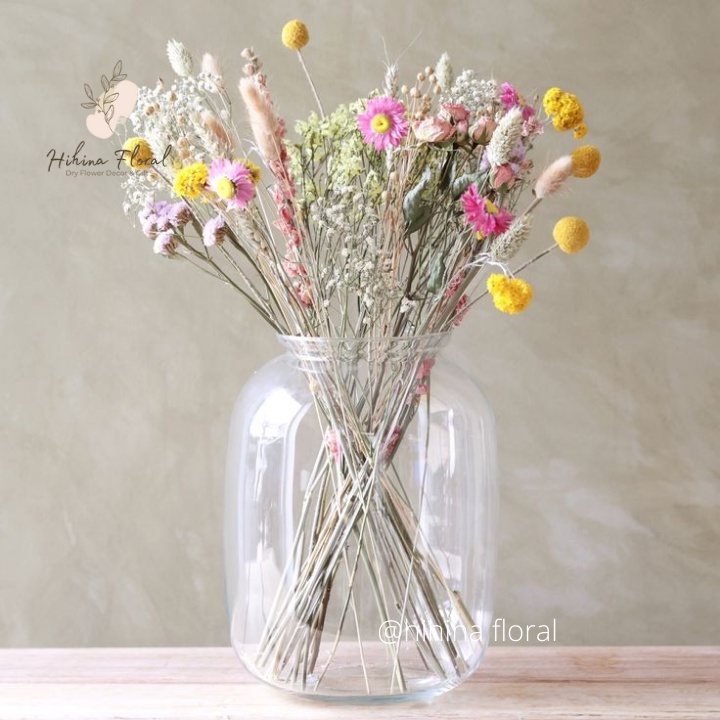 Hoa Khô Billy Ball Cúc Nút Áo Khô Decor Trang Trí, Chụp Ảnh Sản Phẩm
