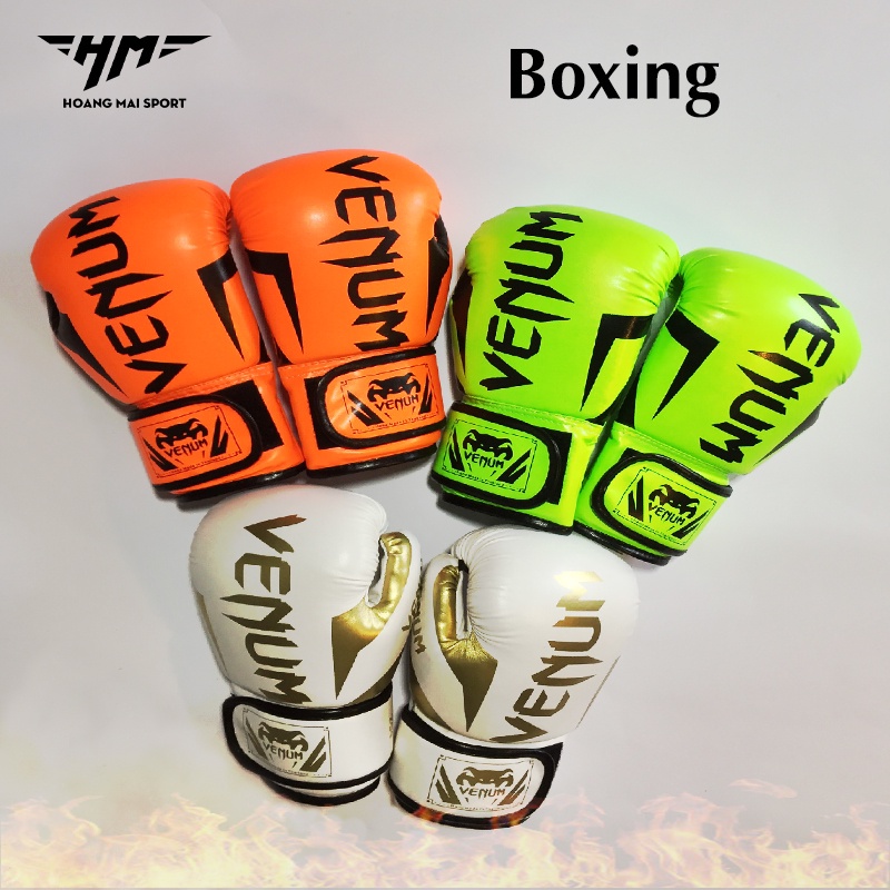 Găng Tay Boxing Cao Cấp VENUM -Đấm Bốc Tập Võ Đánh Bao Cát Cho Trẻ Em