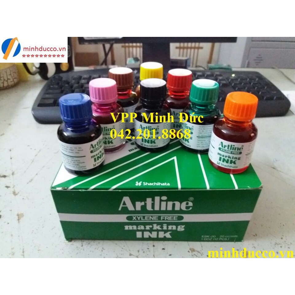 Mực nhanh khô, Mực đóng bao bì, nylong, kim loại, vải, gỗ,... ARTLINE ESK-20 (20ml)
