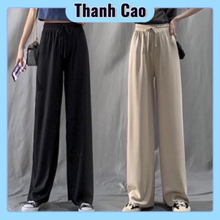 Quần ống rộng culottes vải tăm 95cm