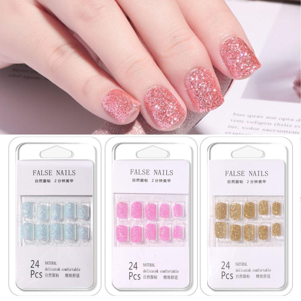Set 24 Móng Tay Giả Có Thể Tái Sử Dụng