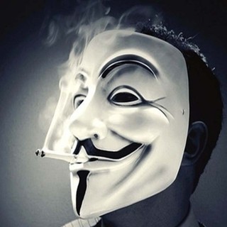 Bộ 2 Mặt nạ hacker Anonymous Trắng - Vàng