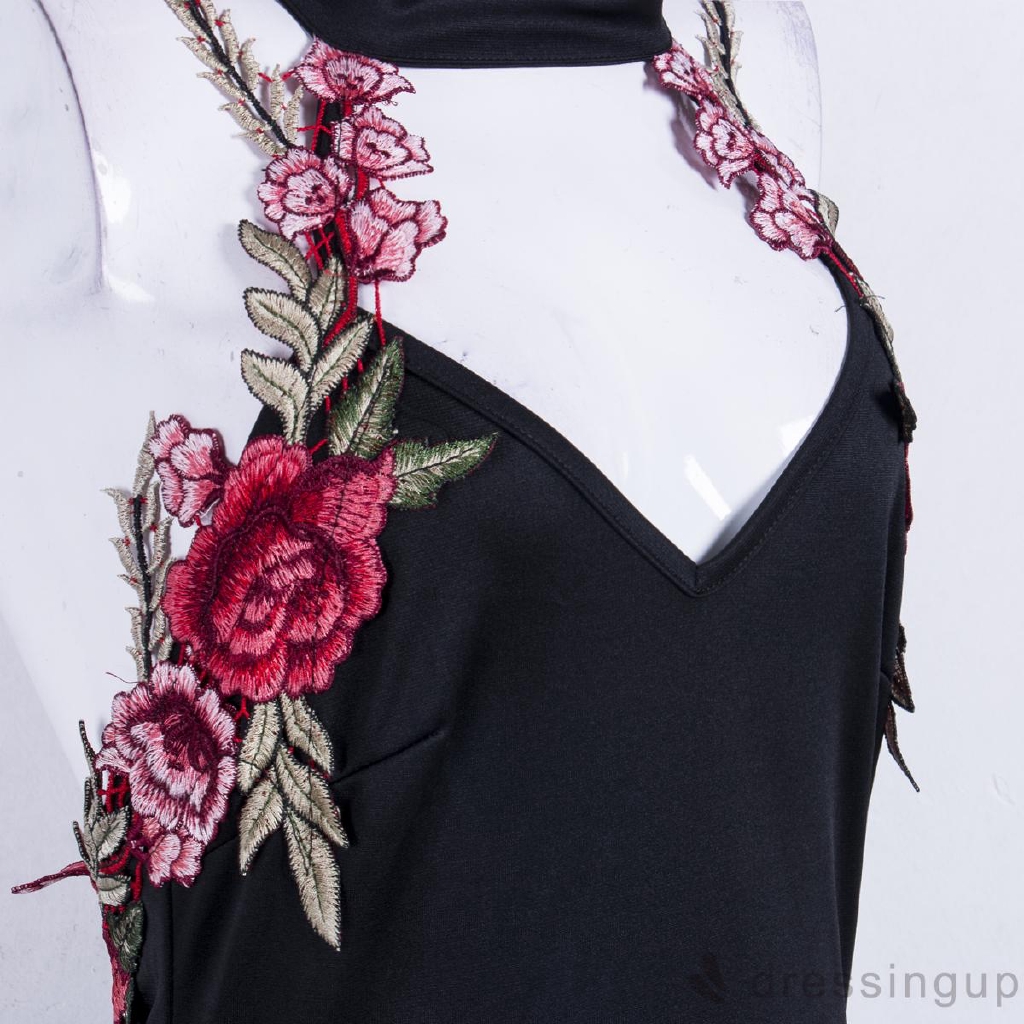 Bodysuit Sát Nách Cổ Chữ V Hoạ Tiết Thêu Cho Phái Nữ | BigBuy360 - bigbuy360.vn