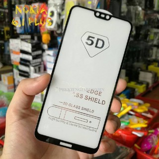 Miếng dán cường lực nokia 6.1 plus 5d full cứng full keo màu đen