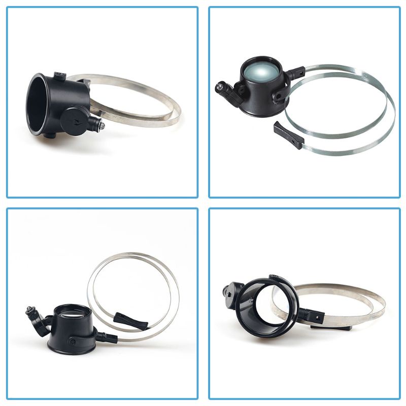 Kính Lúp Sửa Đồng Hồ / Trang Sức 15x Có Đèn Led