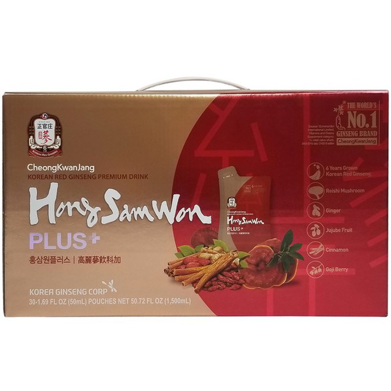 Nước Hồng Sâm Hong Sam Won Cheong Kwan Jang Plus 30 gói 50 ml
