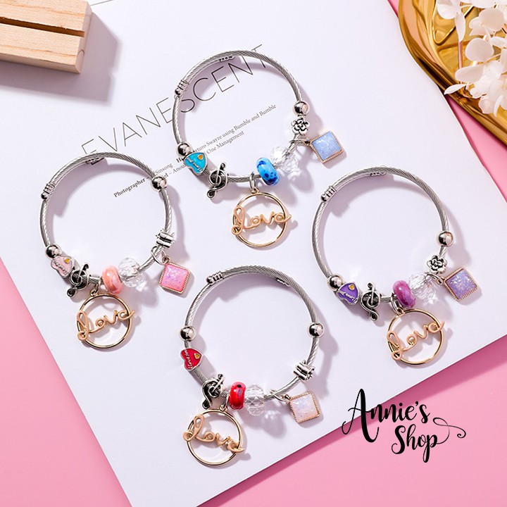 LH022 Vòng tay RETRO Bracelet Love Open Charm - Hợp kim cao cấp ko gỉ