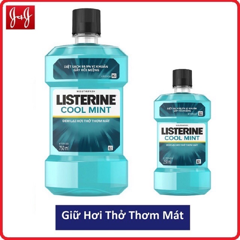 Bộ Nước súc miệng Listerine chai 750ml + chai 250ml Thái Lan