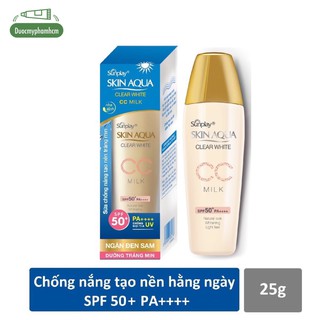 Sữa chống nắng tạo nền Sunplay Skin Aqua Clear White CC Milk 25g