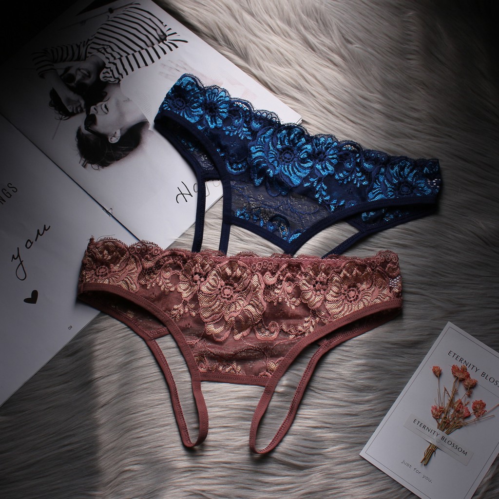 Quần lọt khe xẻ đáy nữ ren sexy freesize, chip ren không đũng hở khe gợi cảm 1523