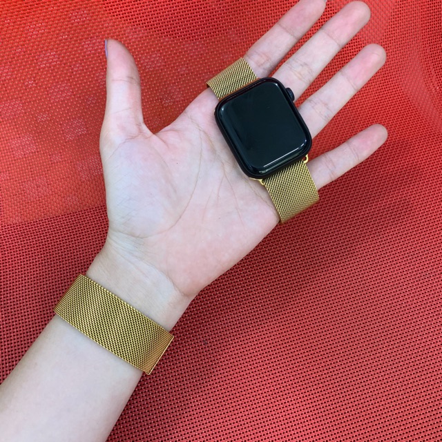 Dây thép milanese màu vàng gold sang chảnh dành cho AppleWatch series1/2/3/4/5/6