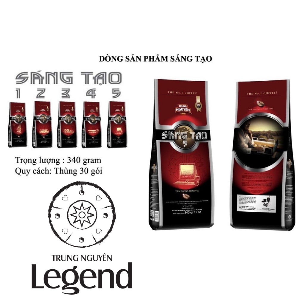 Cà Phê Rang Xay Sáng Tạo 4 Trung Nguyên _ Gói 340g