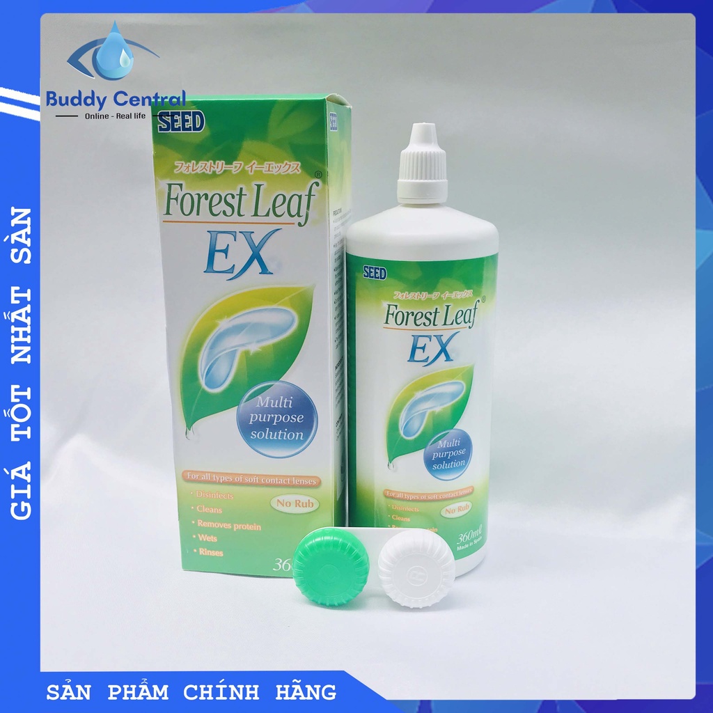 Nước ngâm lens Seed Forest Leaf EX 360ml - Nhật Bản