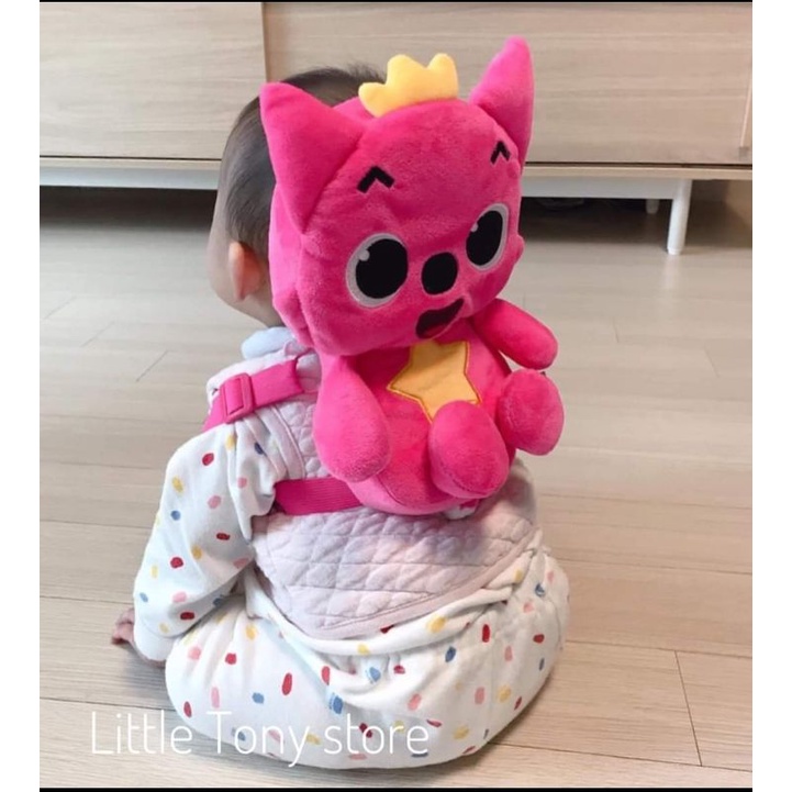 Balo Baby shark Pingfong đỡ đầu bé đáng yêu