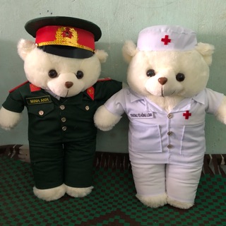 gấu bông bộ đội- cảnh sát