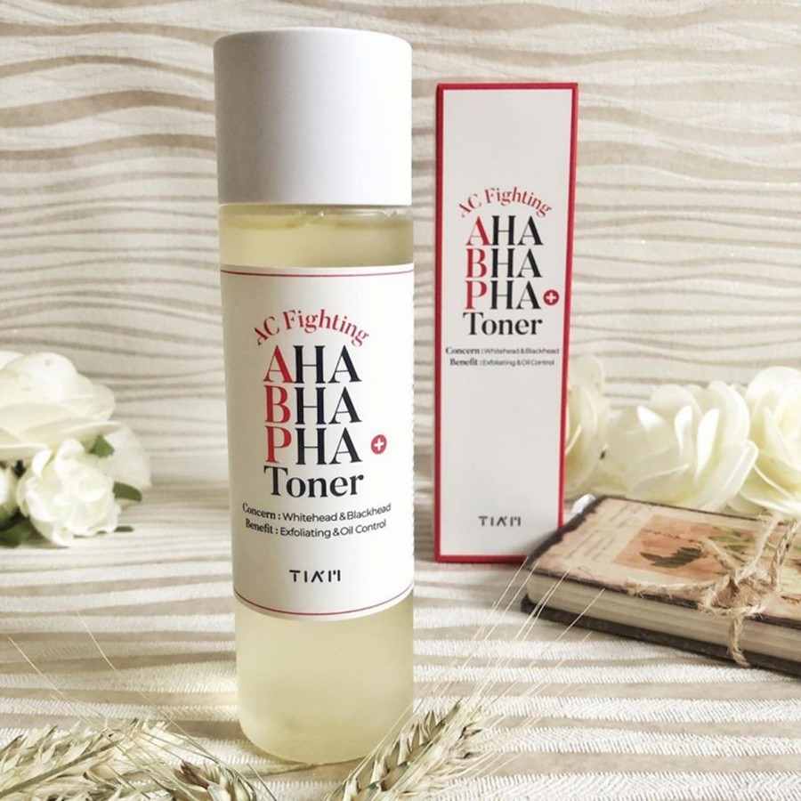 Nước hoa hồng làm sạch mụn loại bỏ da chết dầu thừa tiam ac fighting aha bha pha toner 180ml