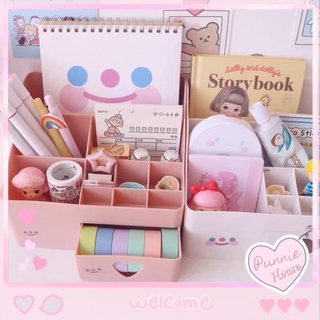 KHAY NHỰA 🐰 HỘC TRÁI TIM 🐰 NHIỀU NGĂN ĐỰNG BÚT/ TRANG SỨC/ MỸ PHẨM/ STICKER