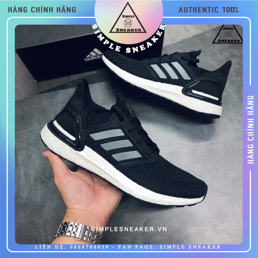 Giày Ultraboost Running Chính Hãng FREESHIP Giày Adidas Ultra Boost - Adidas Ultraboost 20 Core Black - Simple Sneaker
