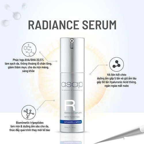 Tinh chất trẻ hóa và sáng da Asap Radiance Serum - ASAP R