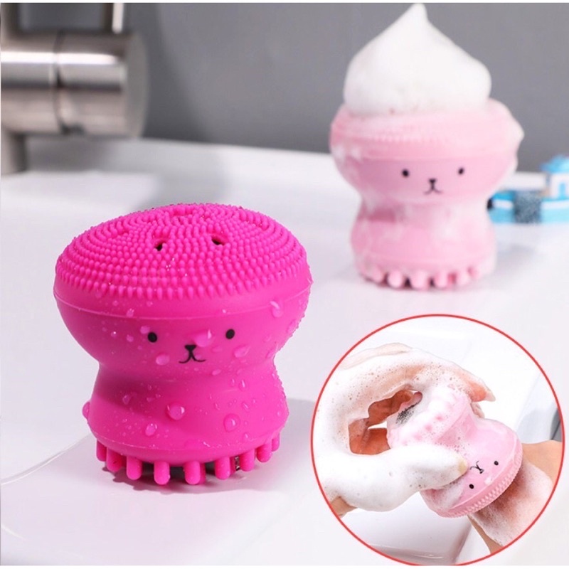 Bạch Tuộc Rửa Mặt, Cọ Bạch Tuộc Rửa Mặt, Bông Rửa Mặt Bạch Tuôc, Làm Sạch Da Mặt, Vệ Sinh Mặt