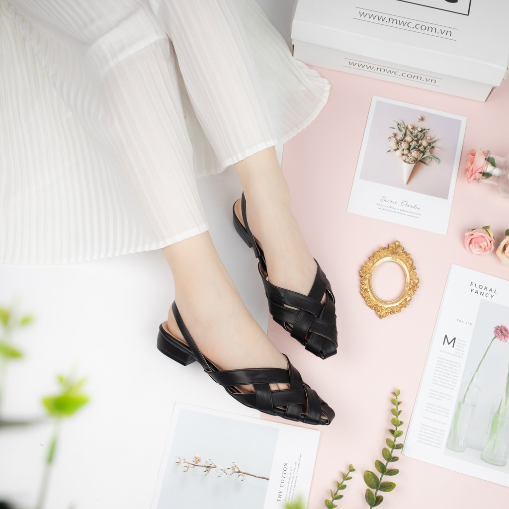 Giày búp bê nữ quai đan mũi rọ MWC NUBB- 2196 | BigBuy360 - bigbuy360.vn