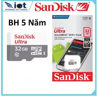 Thẻ nhớ 32g/64g/128g micro sd sandisk, hàng chính hãng tem spc vĩnh xuân, bảo hành 5 năm