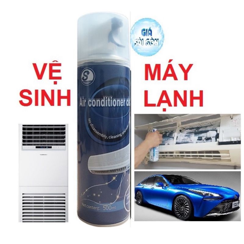 { SẠCH - ĐIỀU HÒA } 500ml Chai Xịt Vệ Sinh Điều Hòa Máy Lạnh