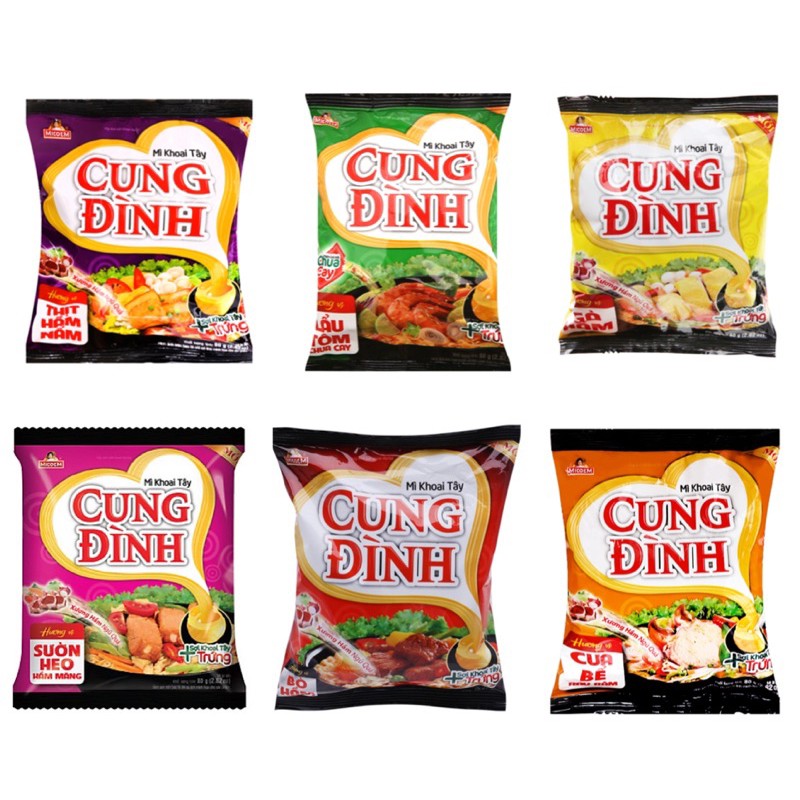 MÌ KHOAI TÂY CUNG ĐÌNH ĐỦ VỊ GÓI 80G