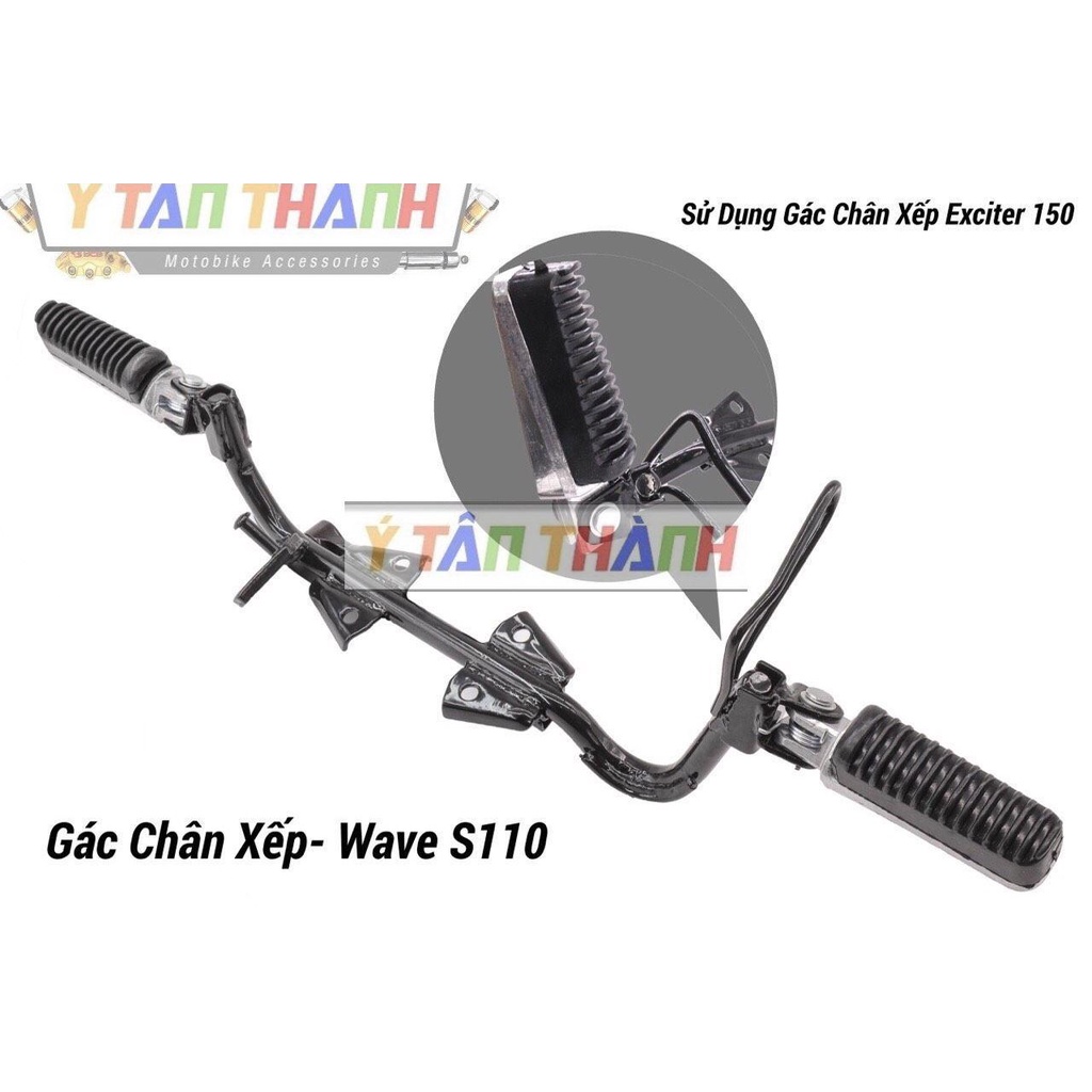 Gác Chân Gập Gù Gắn Xe Wave S110 MS1004
