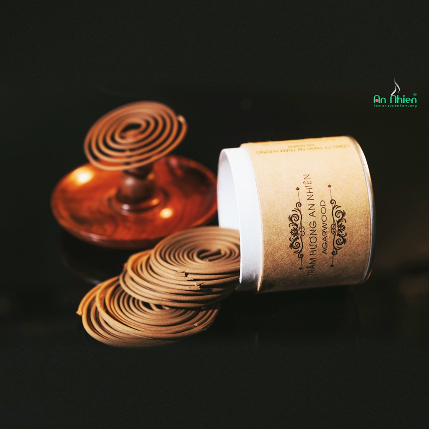 Nhang Vòng Trầm Hương An Nhiên Cao Cấp 4H, Hương, Nhang Thờ Cúng Dâng Hương, Thưởng Lãm, Xông Nhà, V4HCC- Hộp 48 Cái