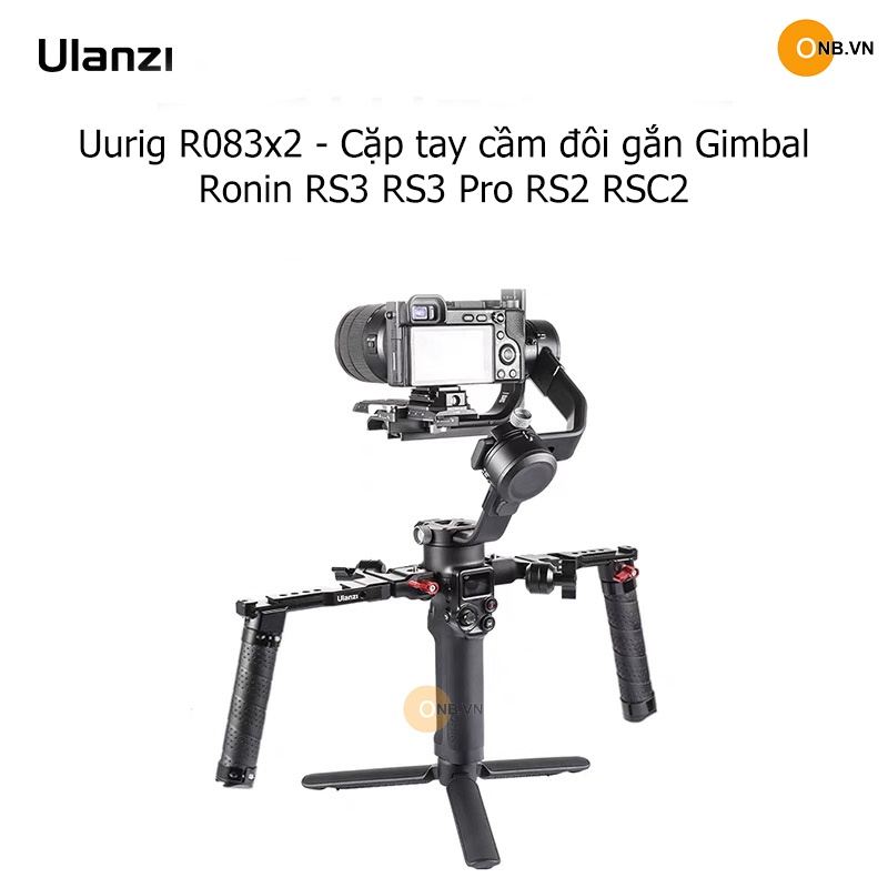 Tay cầm đôi Uurig R083 x 2 cho Gimbal RS3 RS2 RSC2