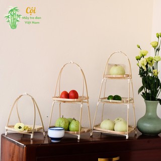 Kệ tre vuông trang trí sản phẩm Mây Tre Đan siêu đẹp siêu tiện lợi chống mối mọt nấm mốc tô điểm cho không gian việt