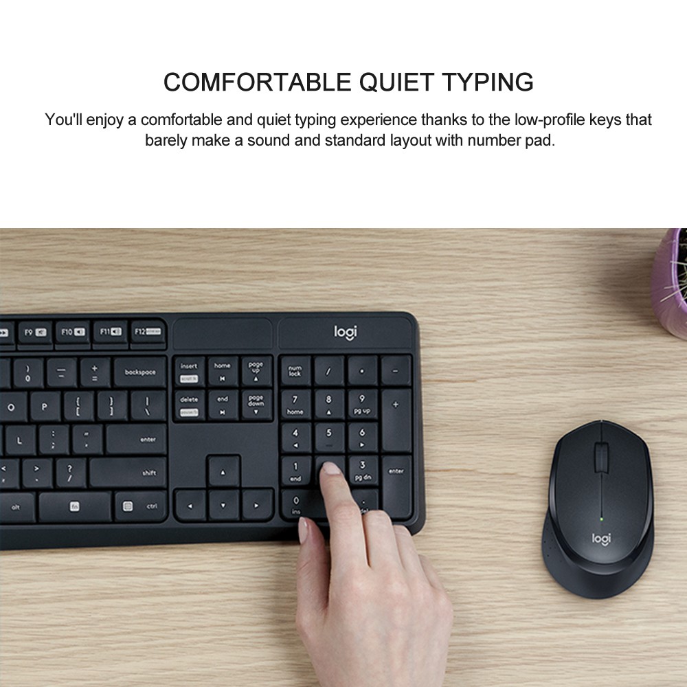 Logitech MK315 wireless mouse mute keyboard game office portable universal keyboard mute mouse set