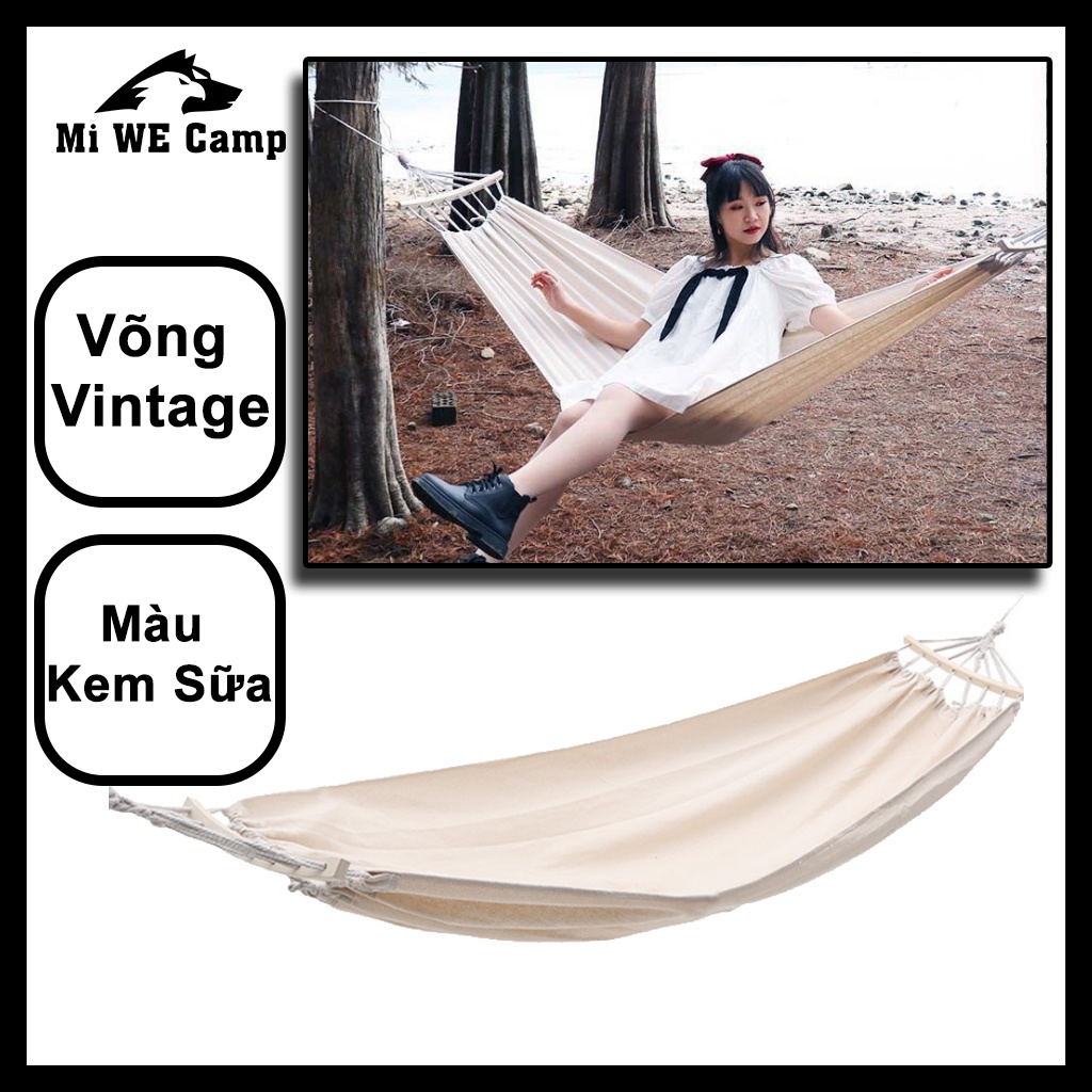 Võng Cắm Trại Dã Ngoại, Võng Vintage Màu Kem Sữa Phong Cách Vintage Chup Ảnh Siêu Đẹp | BigBuy360 - bigbuy360.vn
