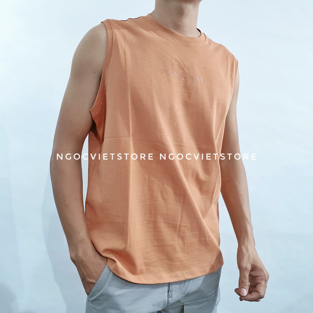 Áo Thun Tanktop Ba Lỗ Chuẩn Gym Phối Chữ SP028972-SP028980 (hình shop tự chụp)