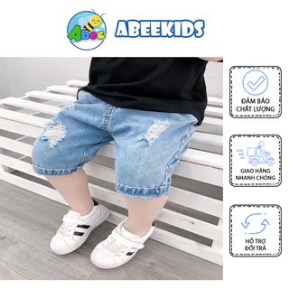 Quần Ngố Cho Bé Trai Bé Gái Hàn Quốc, Quần Short Jean Trẻ Em  Từ 0 Đến 6 Tuổi Abee Store Size 8-25kg QS4