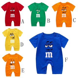 Bộ Áo Liền Quần Tay Ngắn Chất Liệu Cotton Thời Trang Mùa Hè Cho Bé Sơ Sinh