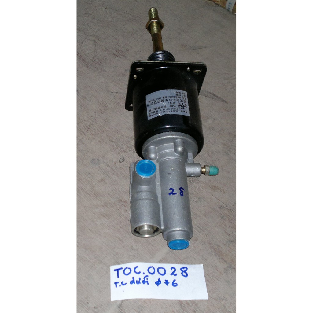 Bầu tổng côn dưới (sạc bô côn) tải 7-9 tấn , Đường kính phi 76, mặt bích 4 lỗ tâm lỗ bắt 68mm, lỗ dầu, lỗ hơi M14*M14