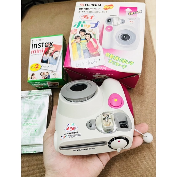 Máy chụp ảnh lấy liền Fujifilm Instax Mini 7 Cheki tặng kèm pin tiểu AA và 1 hộp film 10 tấm date 2024