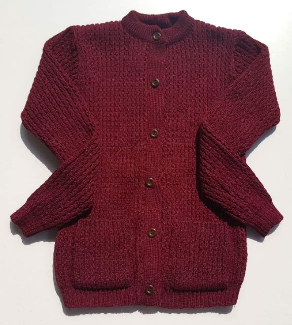 Áo Len Cổ Tròn cài cúc trung niên