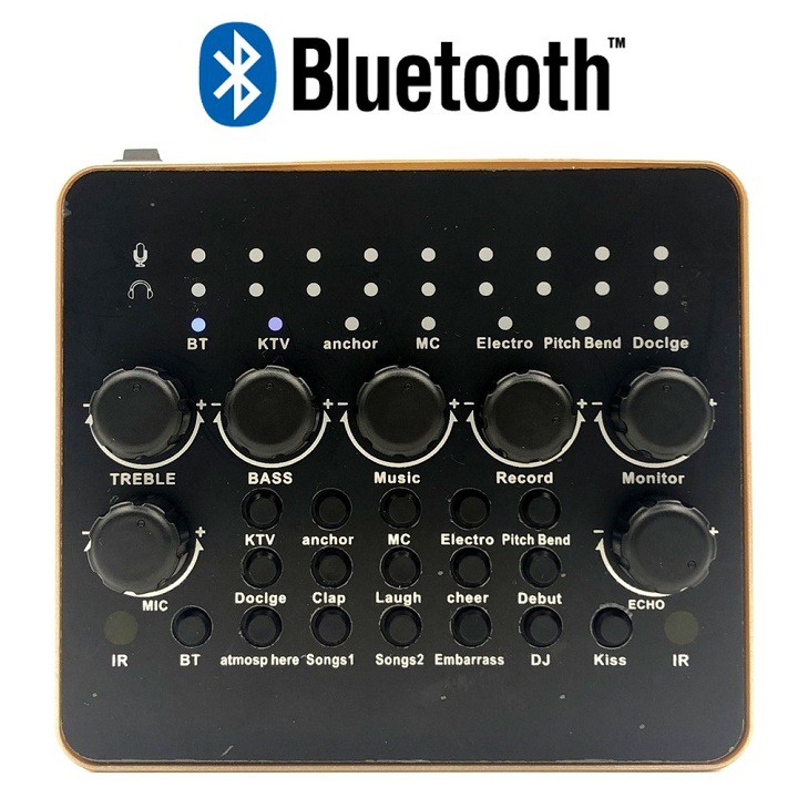 Combo Micro Bm 900 Thu Âm + Sound Card AQTA V10 Bluetooth Có Remote Chính Hãng AQTA Model 2020