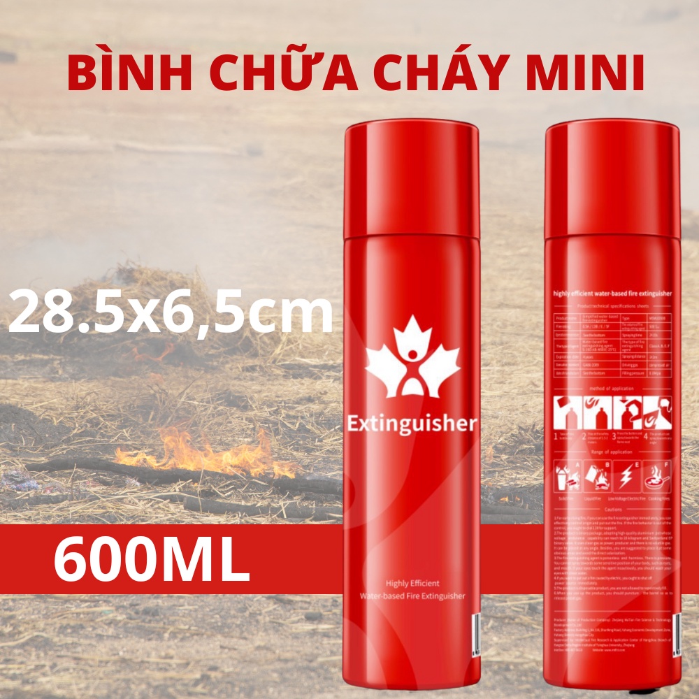 Bình chữa cháy mini, bình cứu hỏa mini dùng cho ô tô, quán karaoke siêu nhỏ gọn tiện lợi
