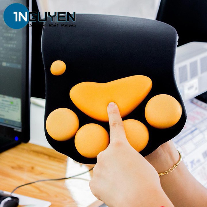 Lót chuột có đệm tay - Bàn Di Chuột Silicon Hình Tay Mèo ngộ nghĩnh chống mỏi, chai tay | Mouse Pad