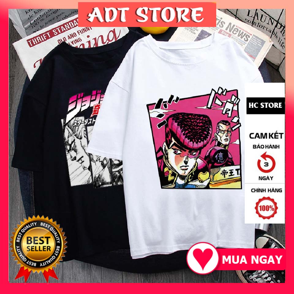 (NHIÈU MẪU) Áo Thun Tay Ngắn In Hình Nhân Vật Hoạt Hình Jojo Bizarre Adventure anime manga mẫu HOT độc đẹp