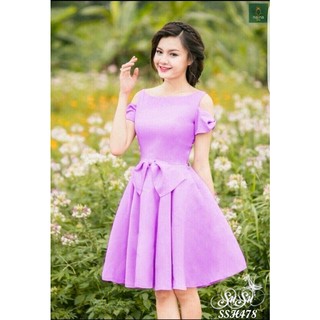 Susu shop - đầm xòe đính nơ - ssh478