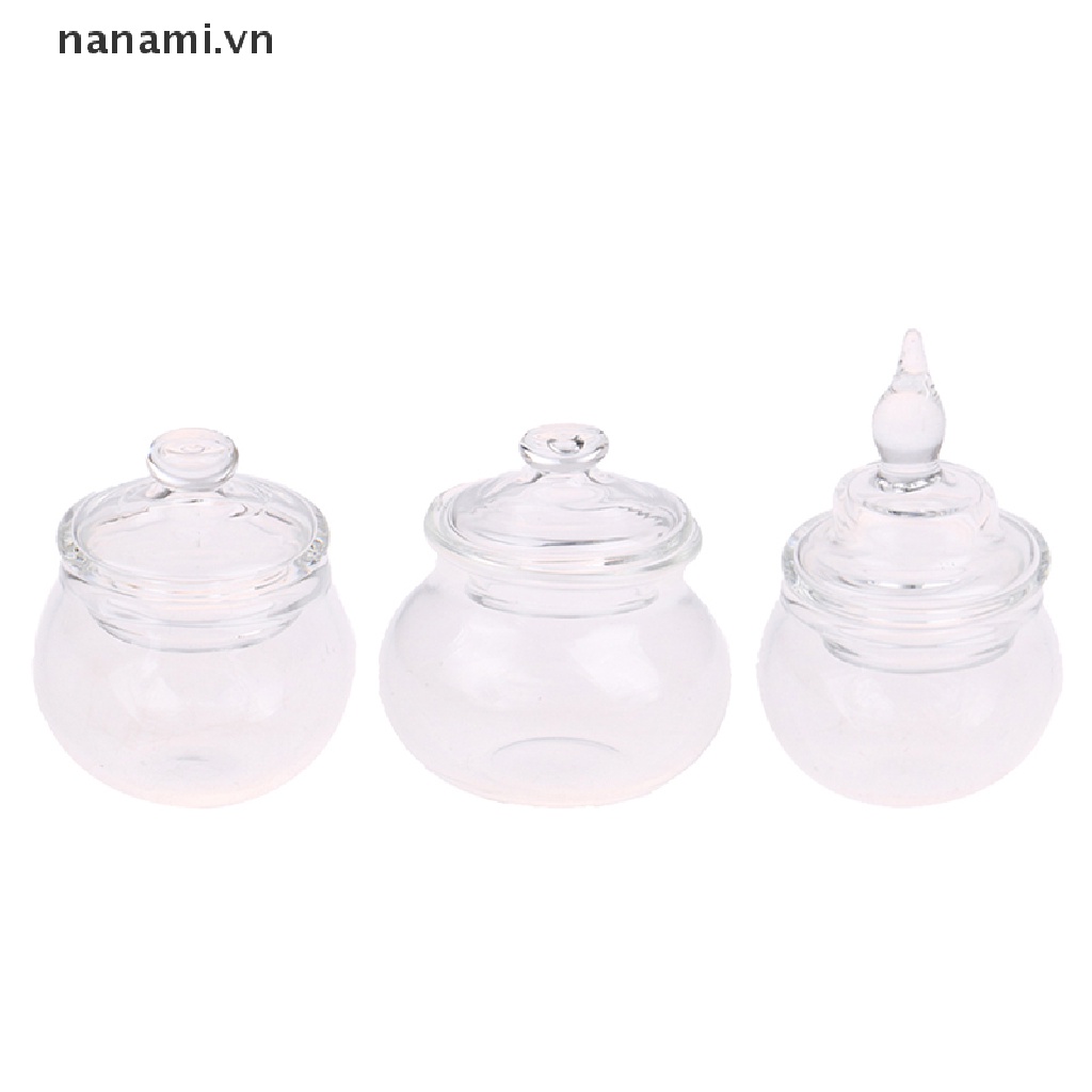 Lọ Thủy Tinh Mini Đựng Kẹo / Bánh Tỉ Lệ 1: 12 Trang Trí Nhà Búp Bê